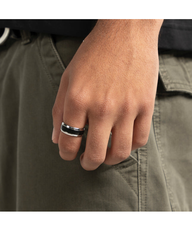 OBSIDIAN RING | SILVER
