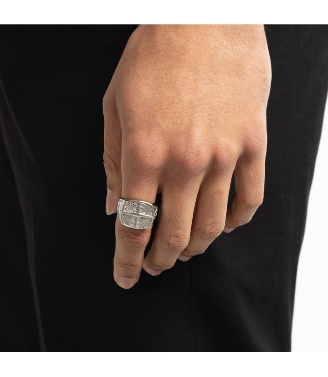 COMPASS RING | SILVER