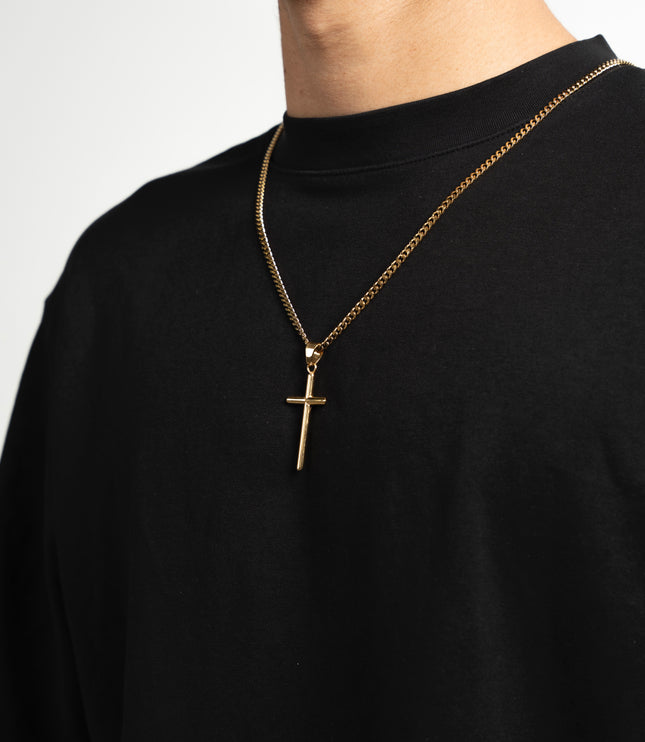 BASIC CROSS PENDANT | GOLD