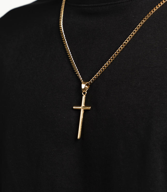 BASIC CROSS PENDANT | GOLD