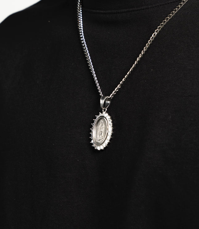 ICED ST MARY PENDANT | SILVER