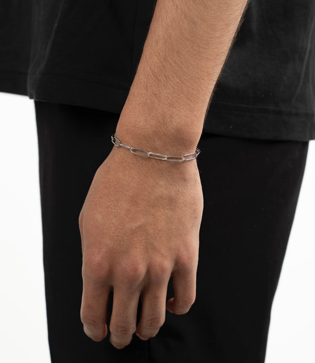 Paper Clip Bracelet | Silver