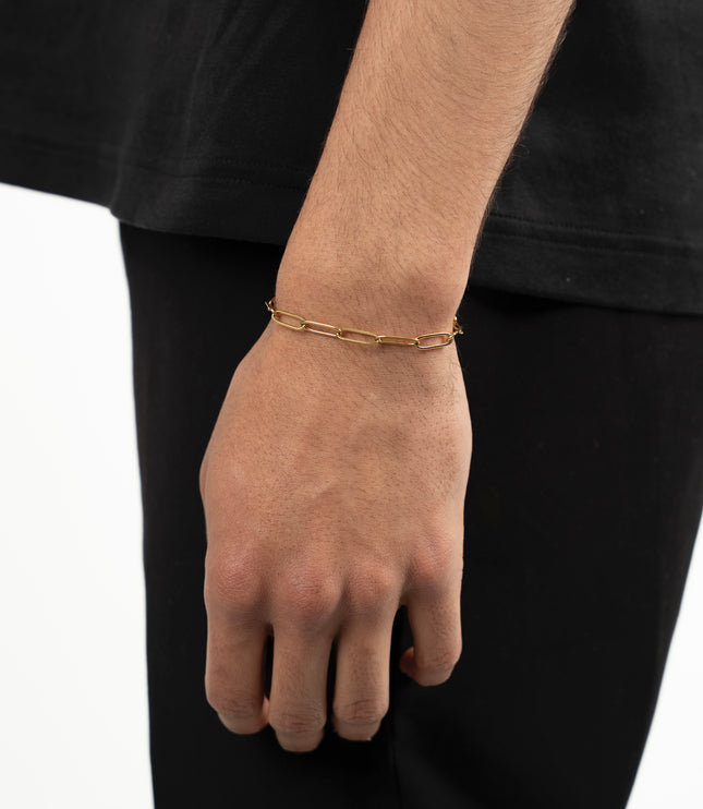 Paper Clip Bracelet | Gold