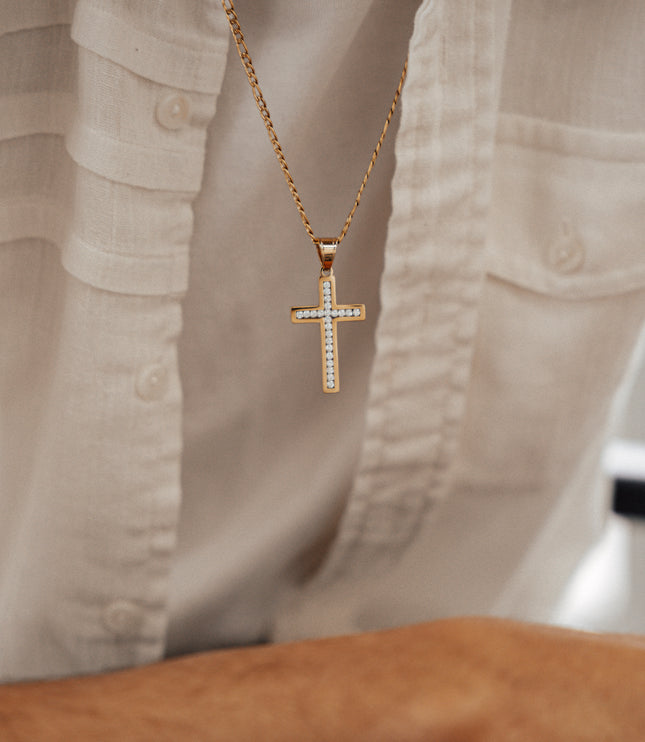 Caspian Cross Pendant | Gold