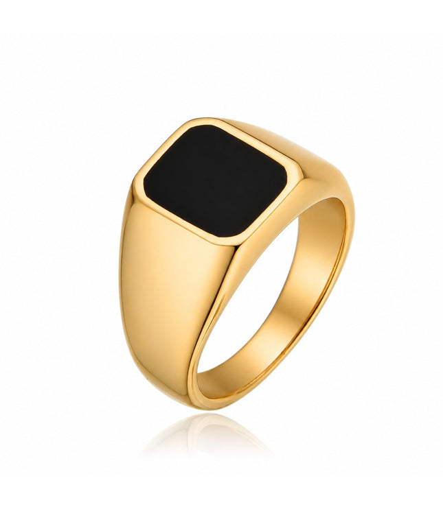 ONYX SIGNET RING | GOLD