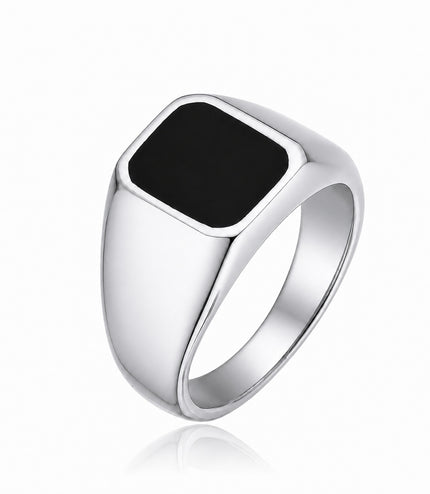 ONYX SIGNET RING | SILVER