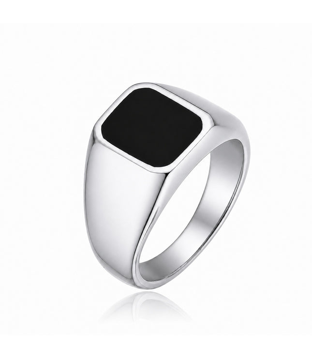 ONYX SIGNET RING | SILVER