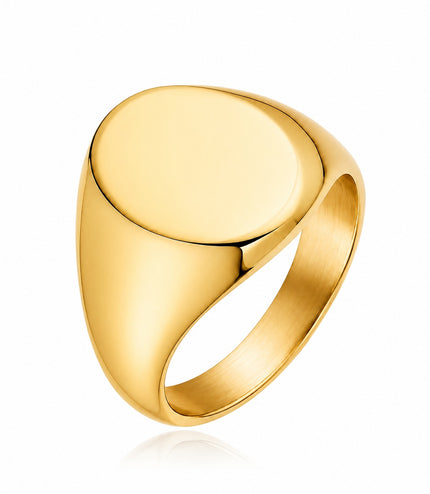 OVAL SIGNET RING | GOLD