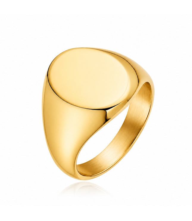 OVAL SIGNET RING | GOLD