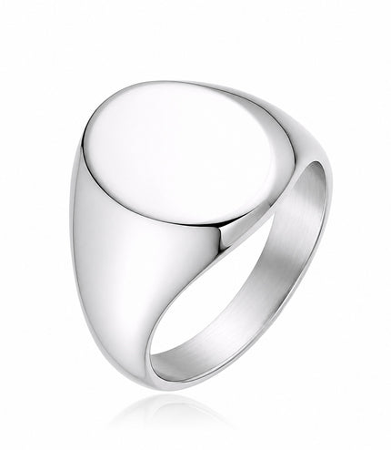 OVAL SIGNET RING | SILVER
