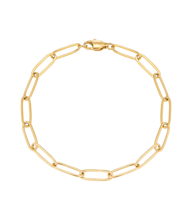 Paper Clip Bracelet | Gold