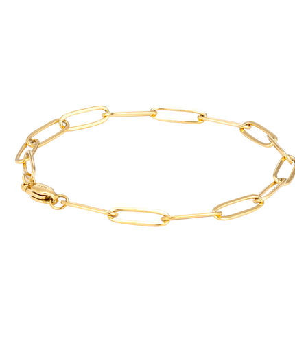 Paper Clip Bracelet | Gold