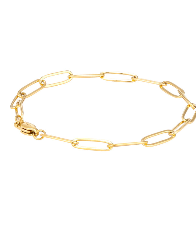 Paper Clip Bracelet | Gold