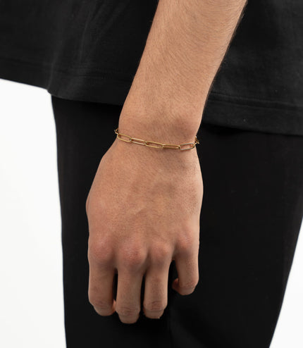 Paper Clip Bracelet | Gold