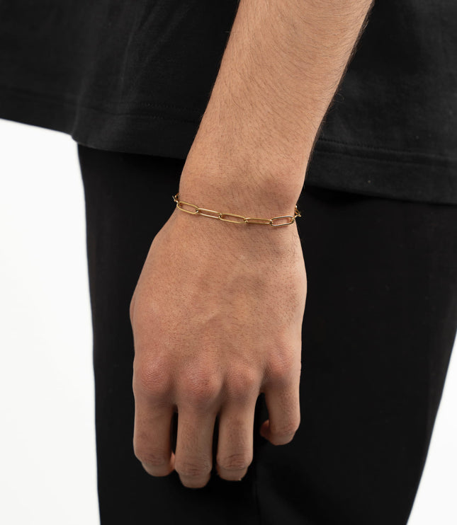 Paper Clip Bracelet | Gold