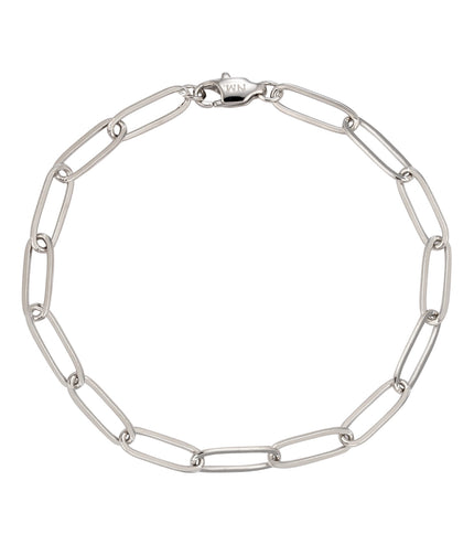Paper Clip Bracelet | Silver