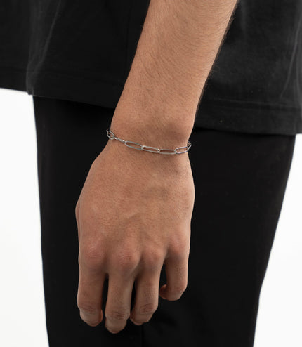 Paper Clip Bracelet | Silver