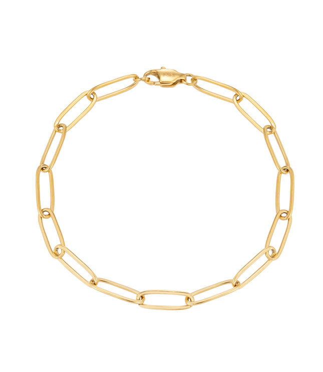 Paper Clip Bracelet | Gold