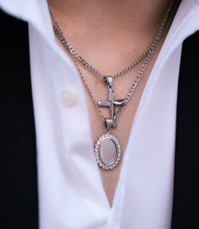 ICED ST MARY PENDANT | SILVER