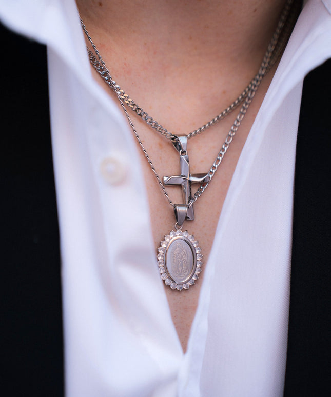ICED ST MARY PENDANT | SILVER