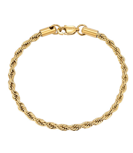 Twist Bracelet 4mm | Gold