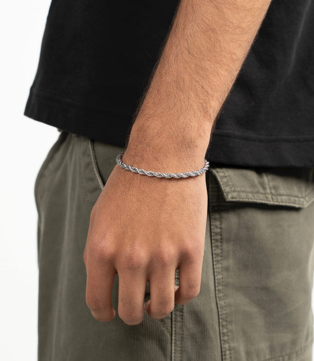 Twist Bracelet 4mm | Silver