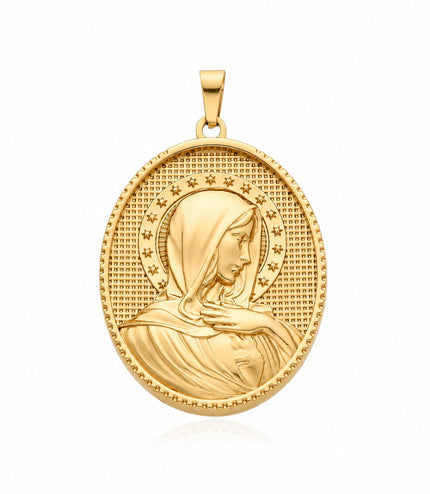 Virgin Mary Medallion | Gold