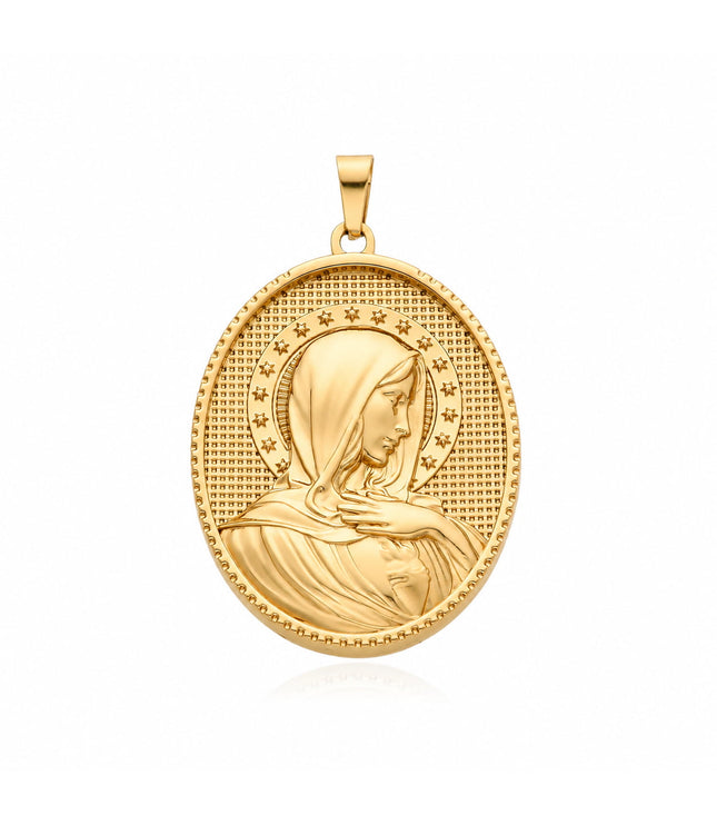 Virgin Mary Medallion | Gold