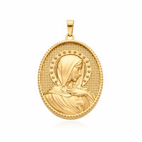 Virgin Mary Medallion | Gold