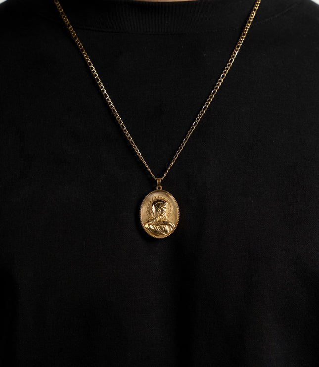 Virgin Mary Medallion | Gold