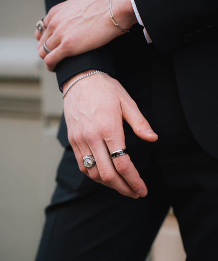 OBSIDIAN RING | SILVER