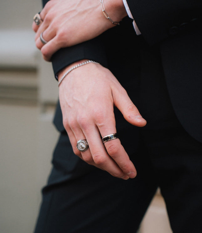 OBSIDIAN RING | SILVER