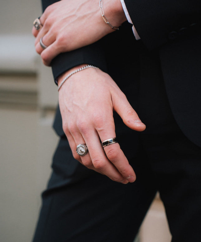 OBSIDIAN RING | SILVER